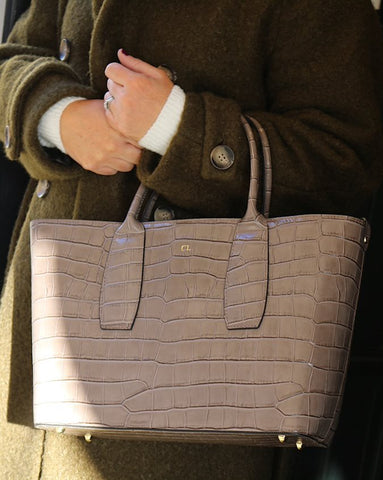 Grey Taupe Amelia Tote Bag 