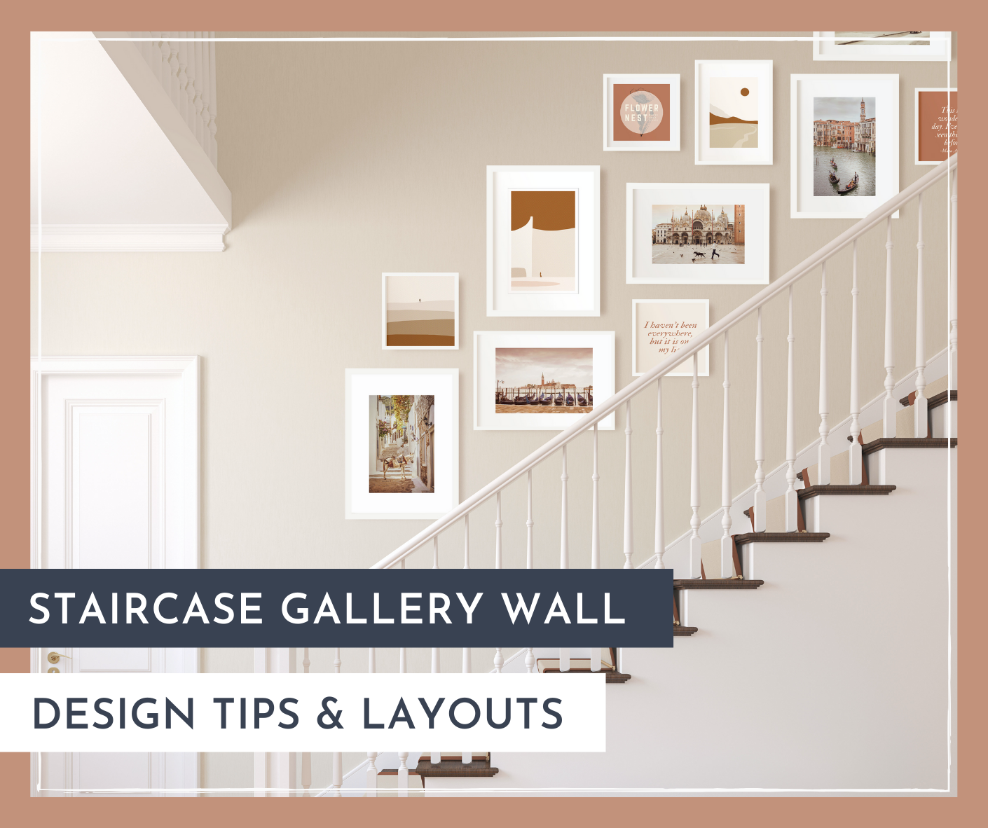 Staircase Gallery Wall: Design Tips & Layouts - Mk Envision Galleries