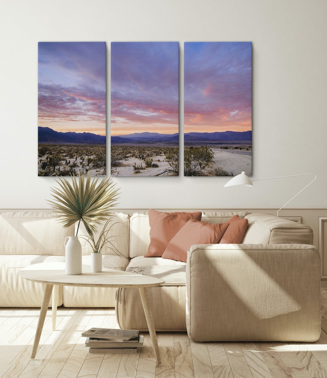 desert triptych wall art