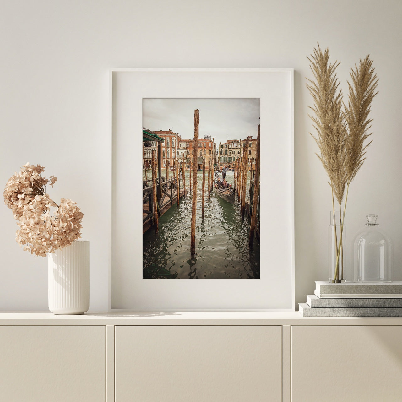 Framed matted print of Italy