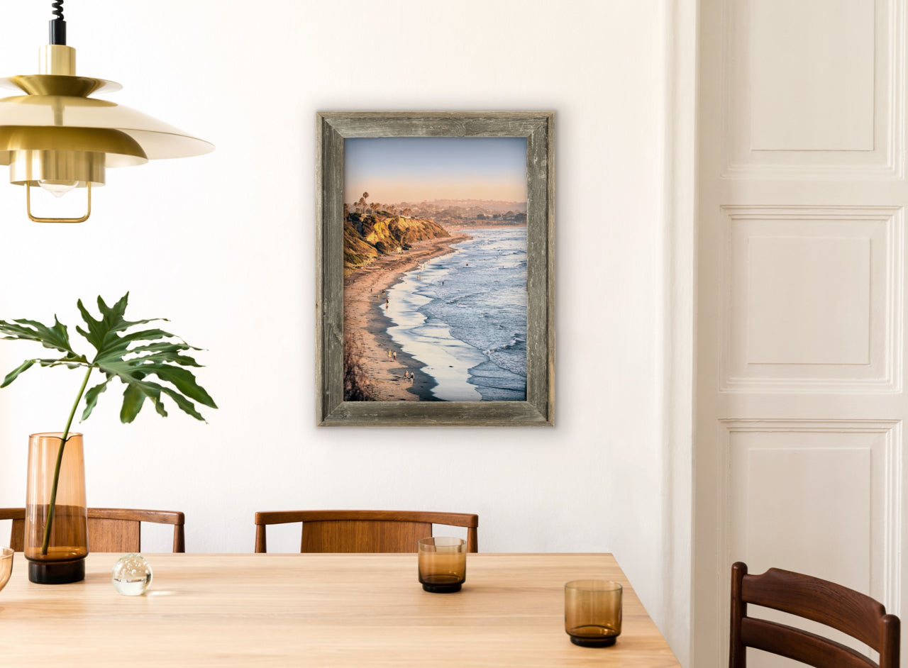 Framed beach photograph