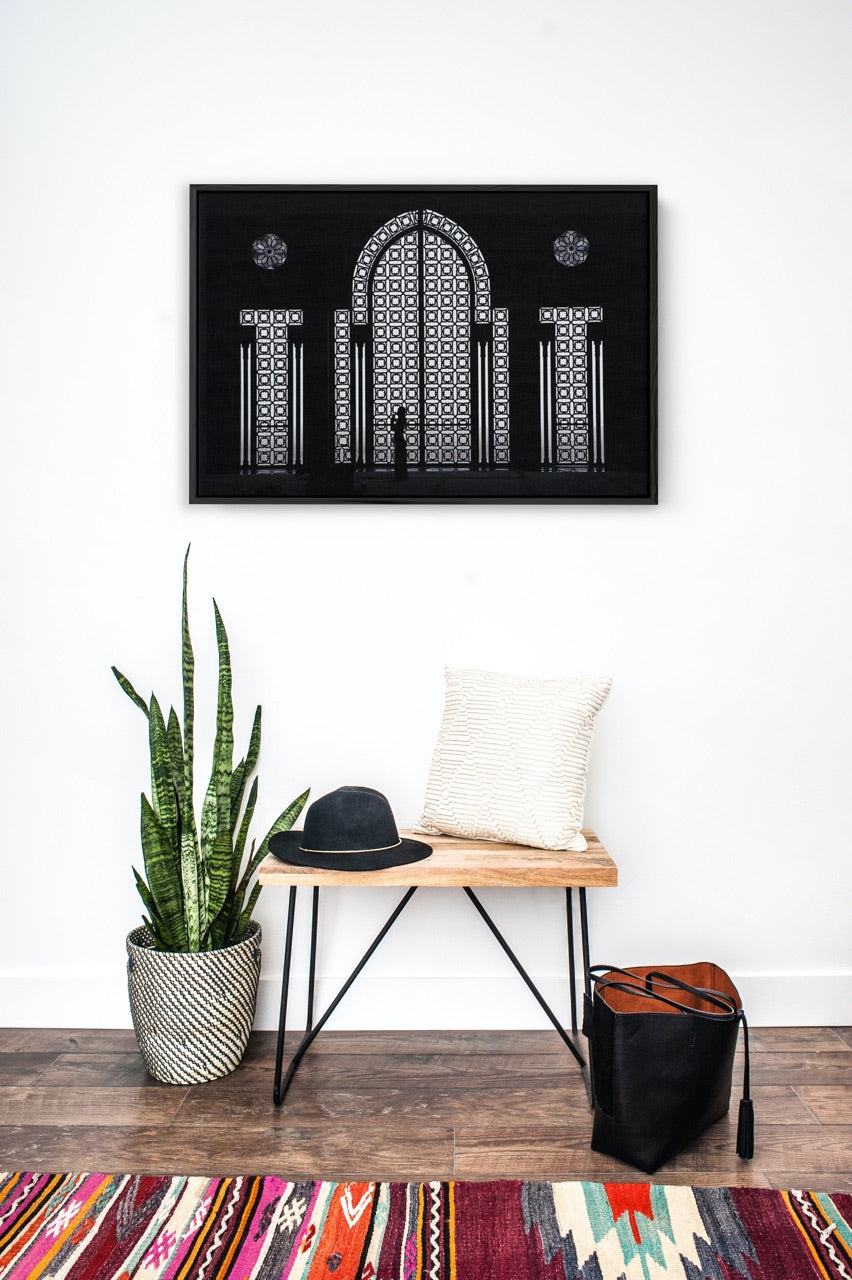 black and white boho wall art