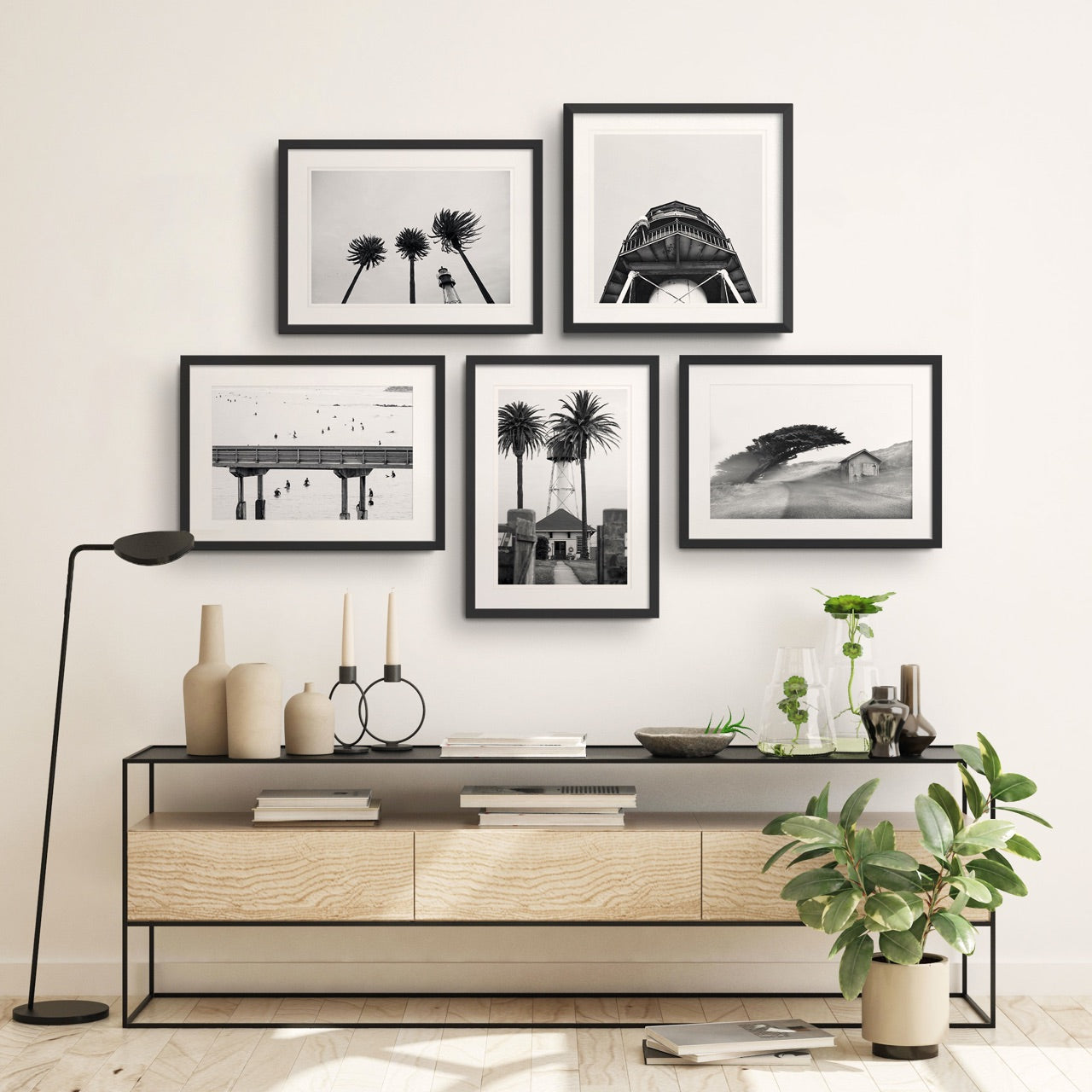 Black and white gallery wall
