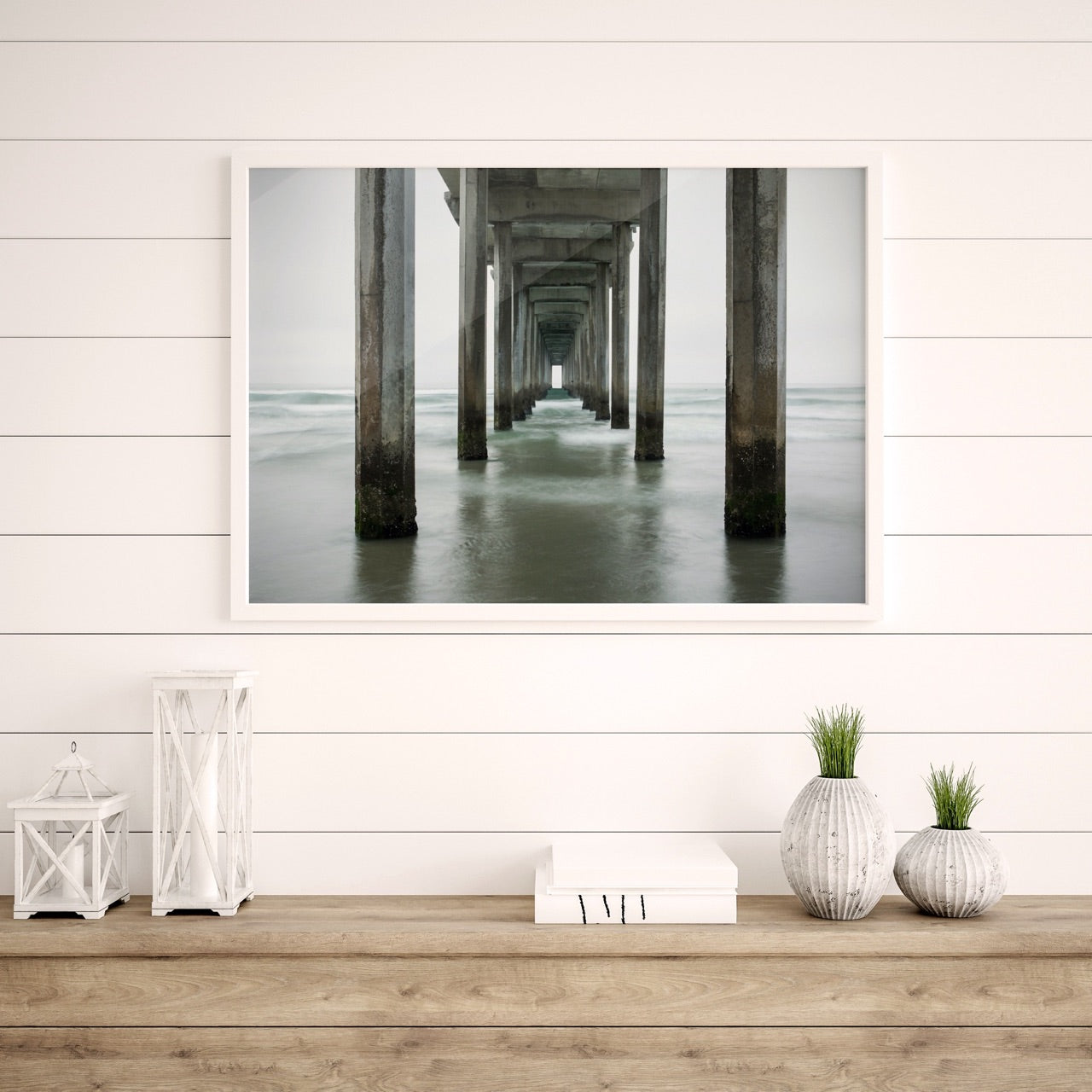 Beach & Coastal Theme White Reclaimed Wood Picture Frames for