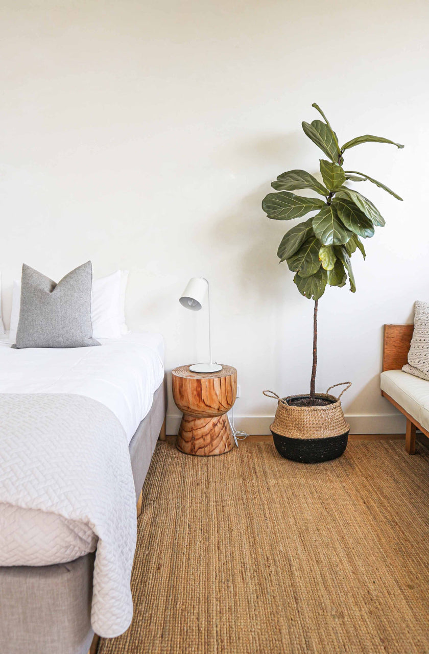 natural beach house bedroom