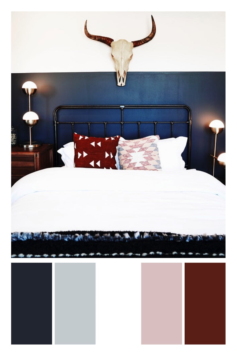 black and merlot bedroom colors