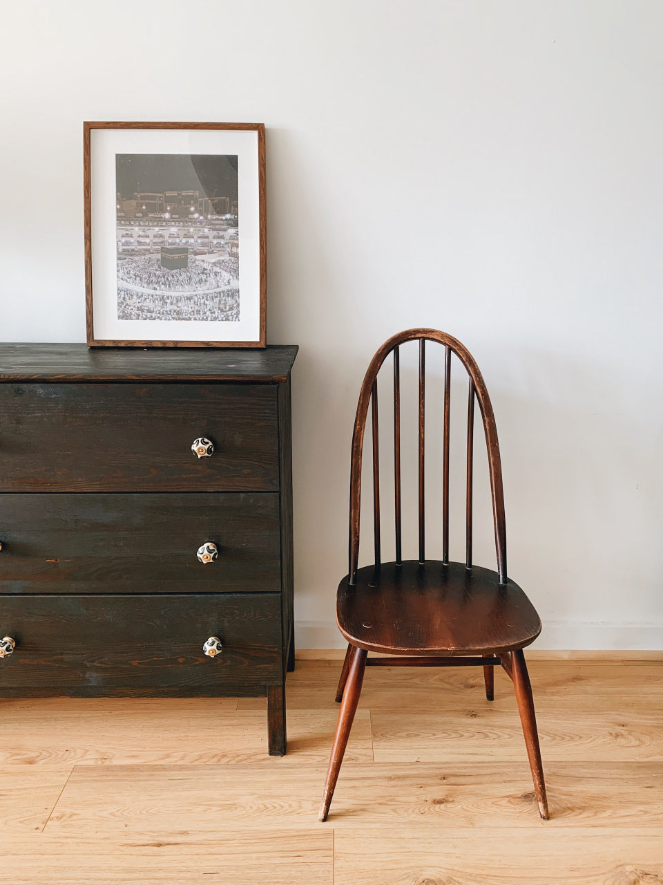 farmhouse dresser and chair