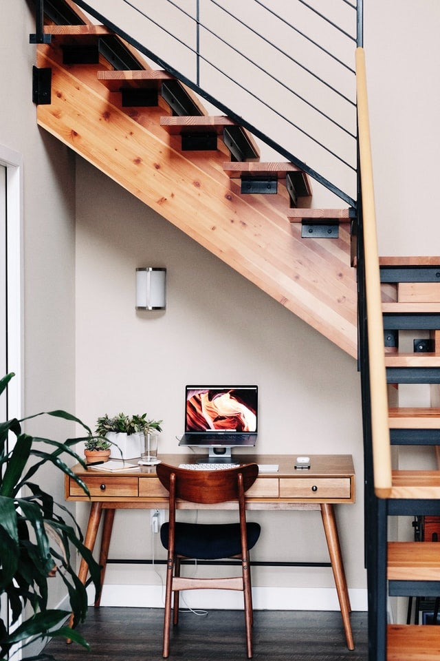 office under staircase