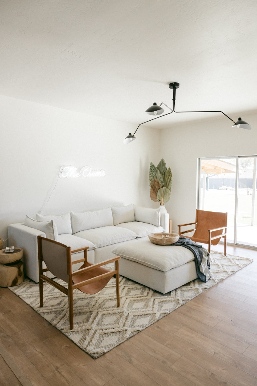 modern beach house living room