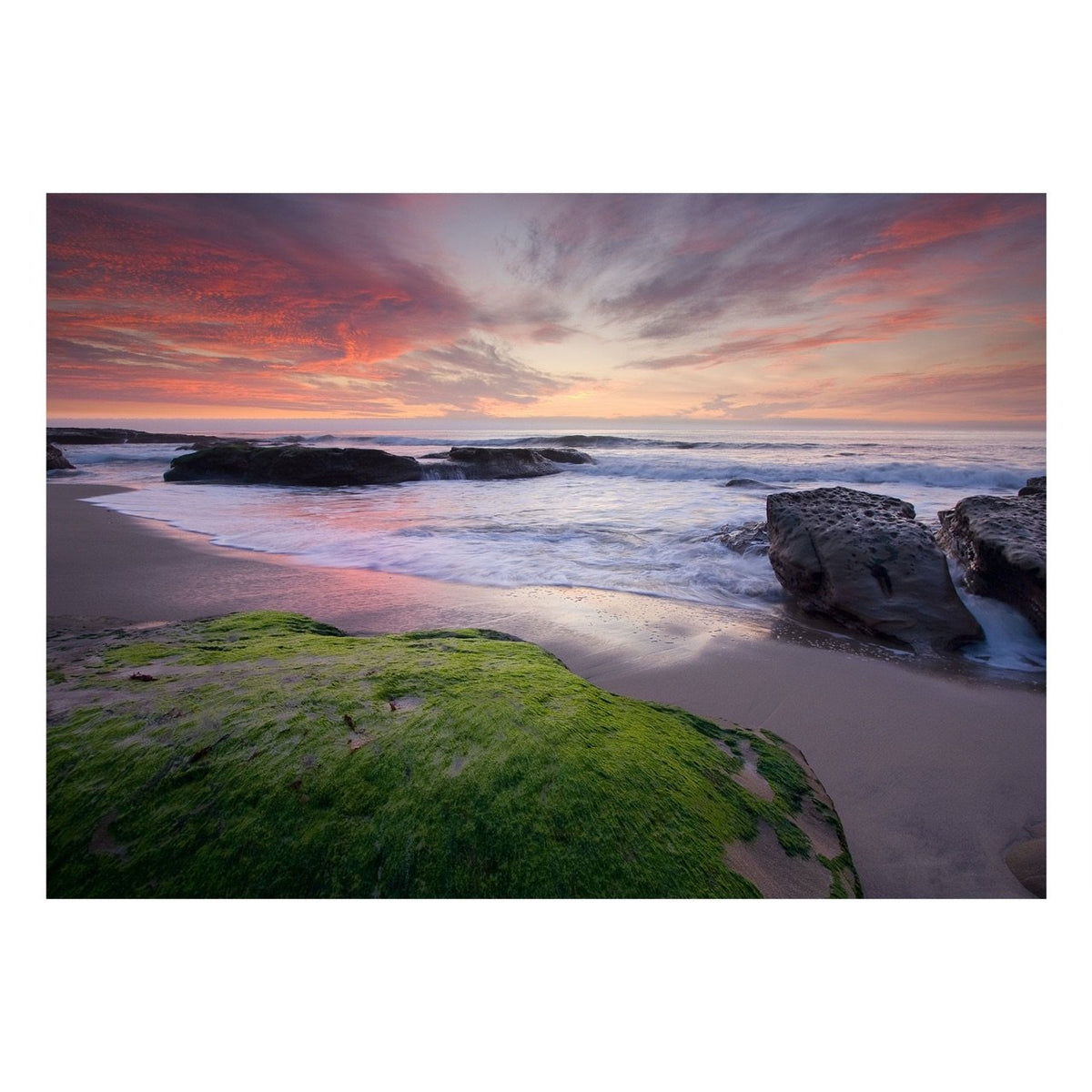 Fine Art Prints - "Pink And Green Sunset" | Coastal Photography Prints