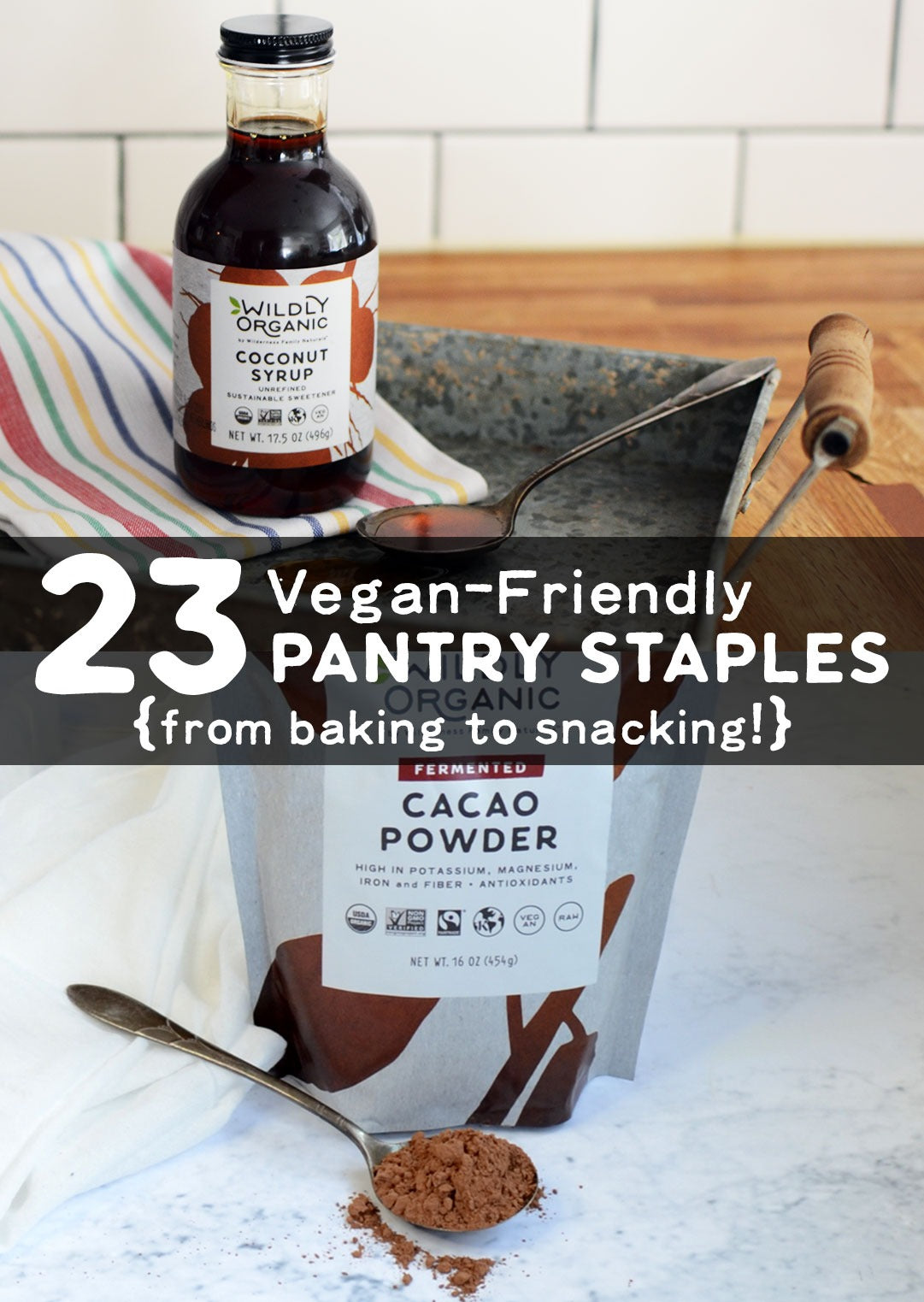 A recent report reveals that 6% of Americans now identify as vegan. There's no need to get too fancy when it comes to stocking your pantry with vegan-friendly alternatives though. To make life easier here's an easy reference list of Wildly Organic's vegan-friendly pantry staples -- everything you need for healthy, vegan recipes from baking to snacking!