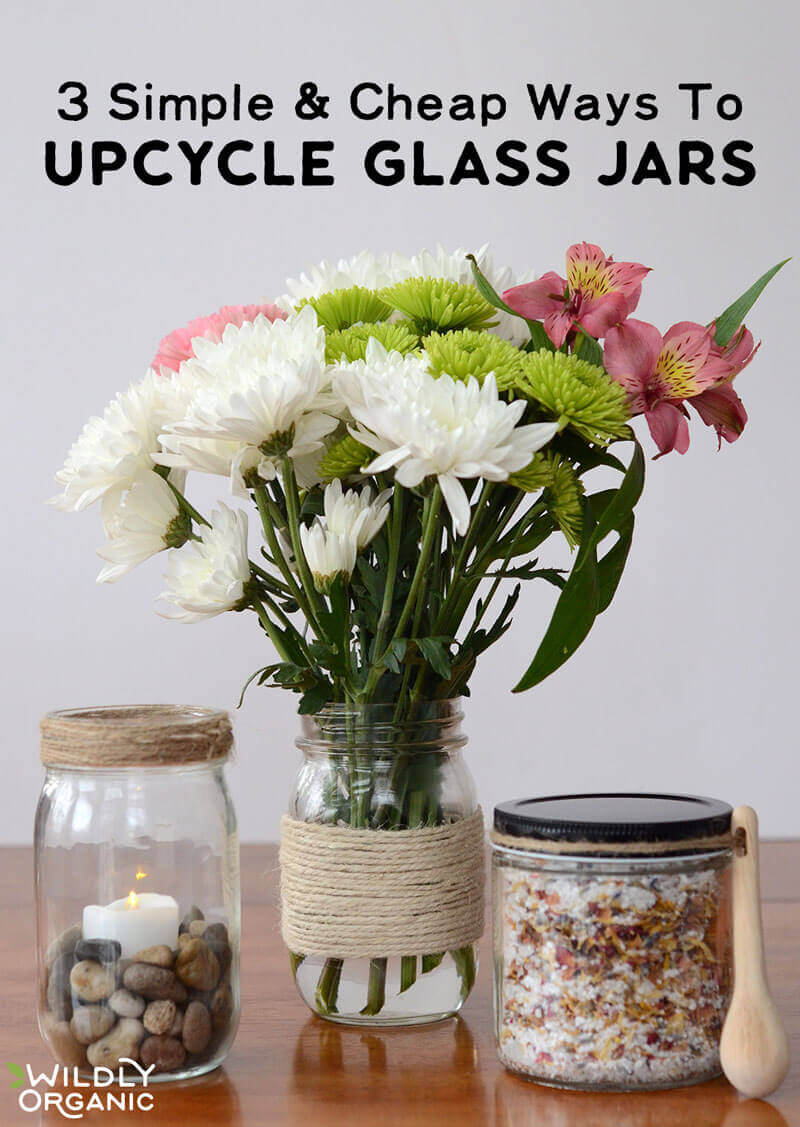 Once you've used all your Wildly Organic coconut oil, don't toss that jar! Wildly Organic uses high-quality glass to store our products, which can be recycled, but also upcycled â€” even better! Learn 3 simple and cheap ways to upcycle glass jars. Better for your pocketbook and for the planet!