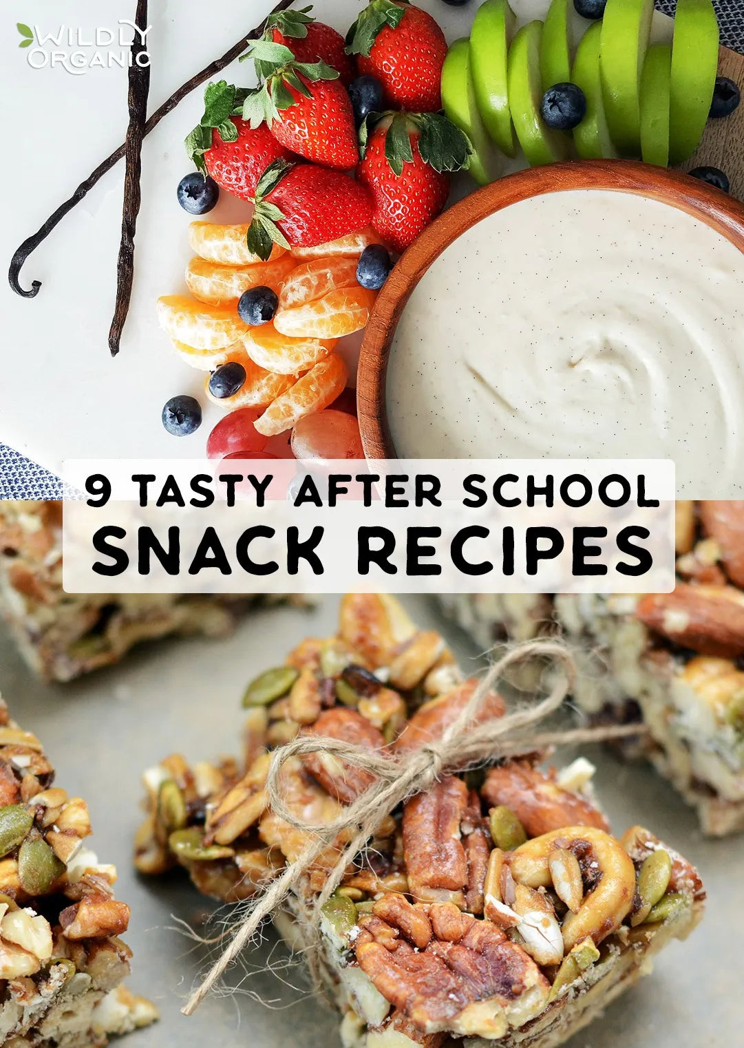 9 Tasty After School Snack Recipes | We're sharing 8 tasty after school snack recipes that your kids will absolutely love. In fact, we bet you'll love them, too!Â From easy loaded apple slices to superfood popcorn snack bars and even some grain-free cookies and milk cups, we have all of the delicious essentials for after school. You can even make ahead a bunch of these recipes to make snack time that much easier!Â #afterschool #healthy #snacks #schoolsnack #snacktime #glutenfree	