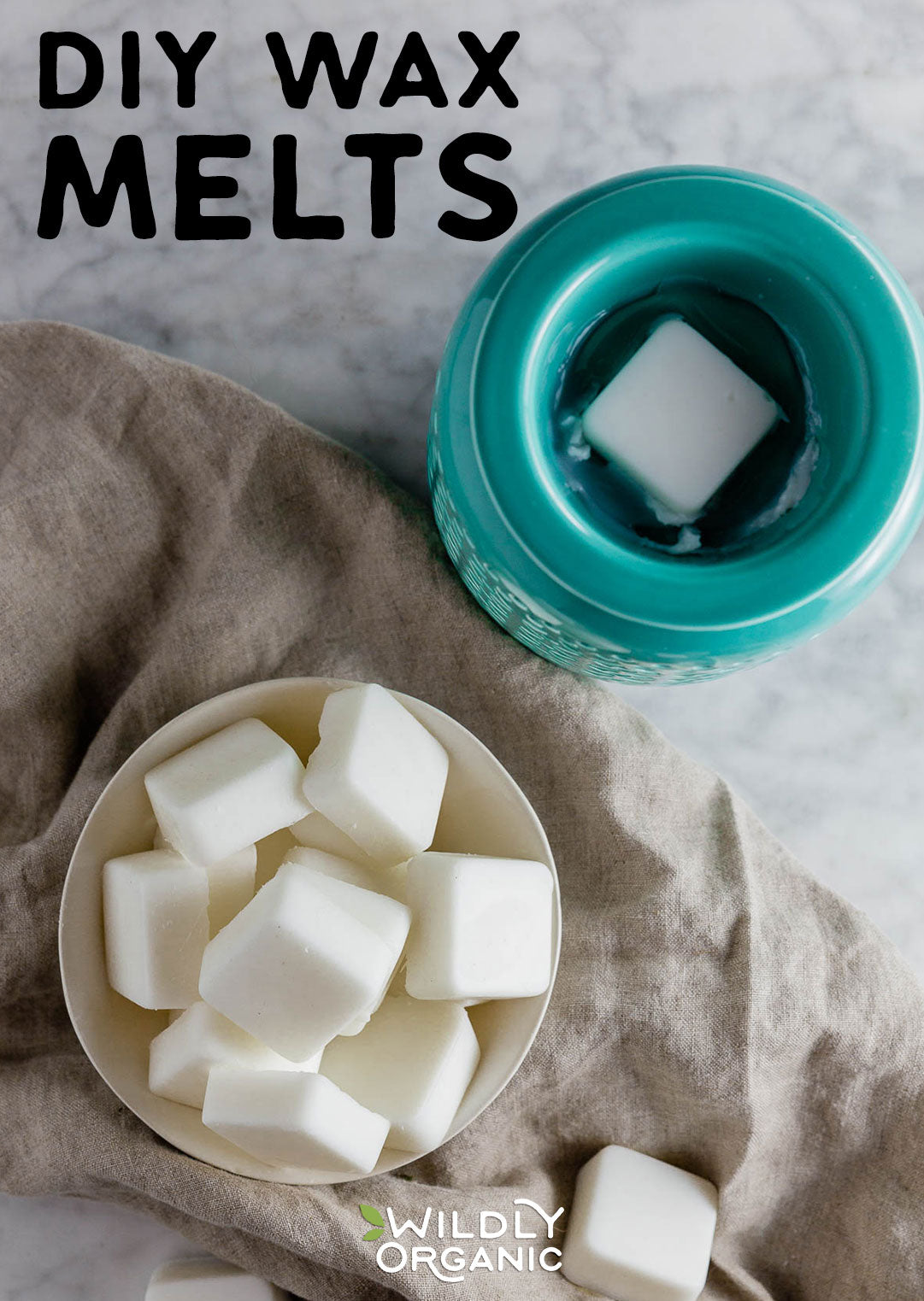 Photo of a bowl of wax melts and a wax warmer