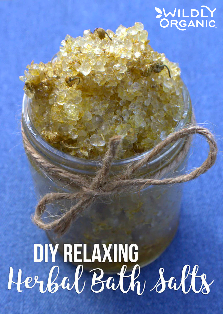 DIY relaxing herbal bath salt recipe