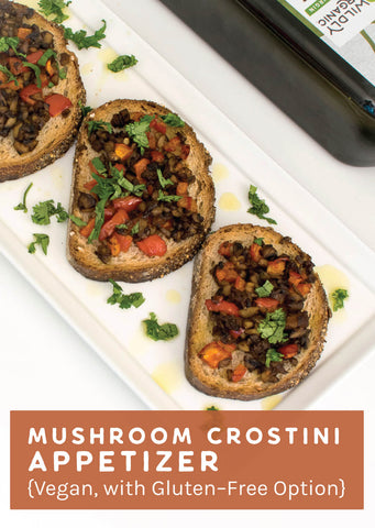 Mushroom Crostini Appetizer