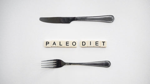 Text of paleo diet on scrabble tiles 