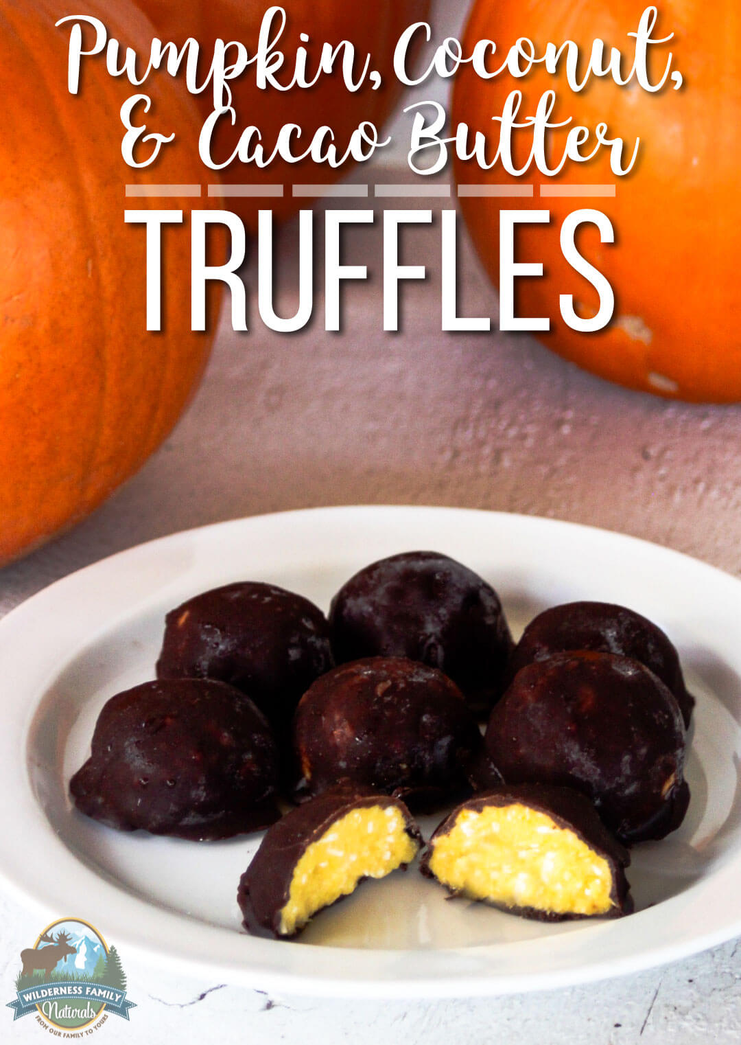 Pumpkin, Coconut, & Cacao Butter Truffles