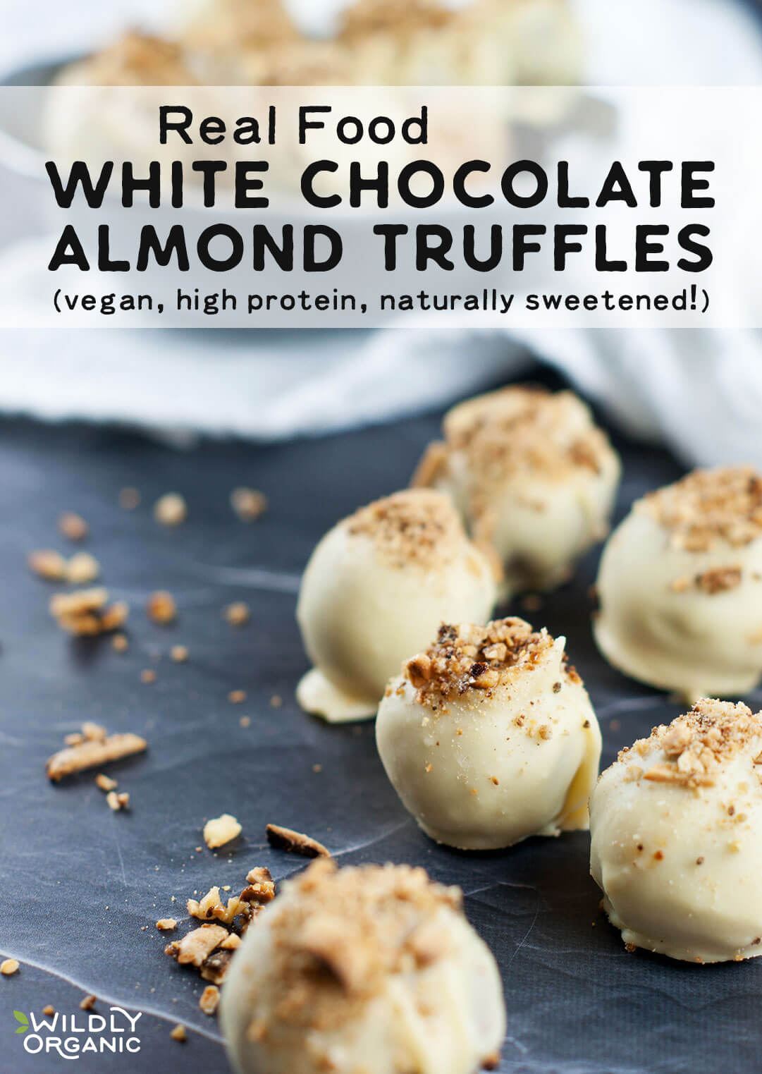 Real Food White Chocolate Almond Truffles