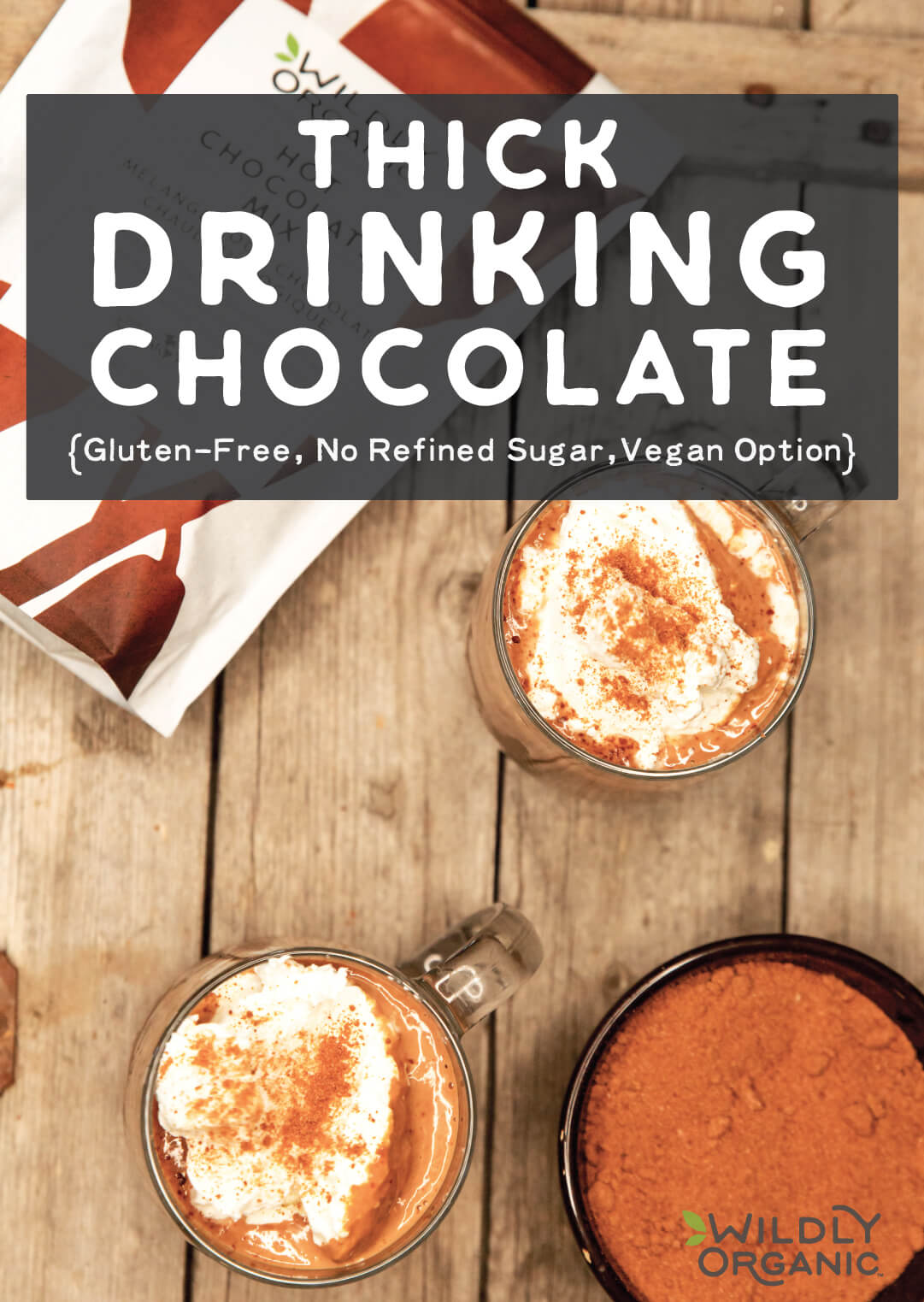 Thick Drinking Chocolate {Gluten-Free, No Refined Sugar, Vegan Option}