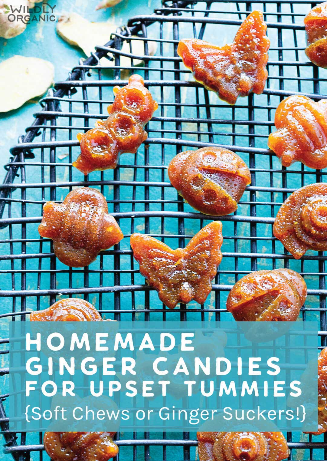 Homemade ginger candies for nausea