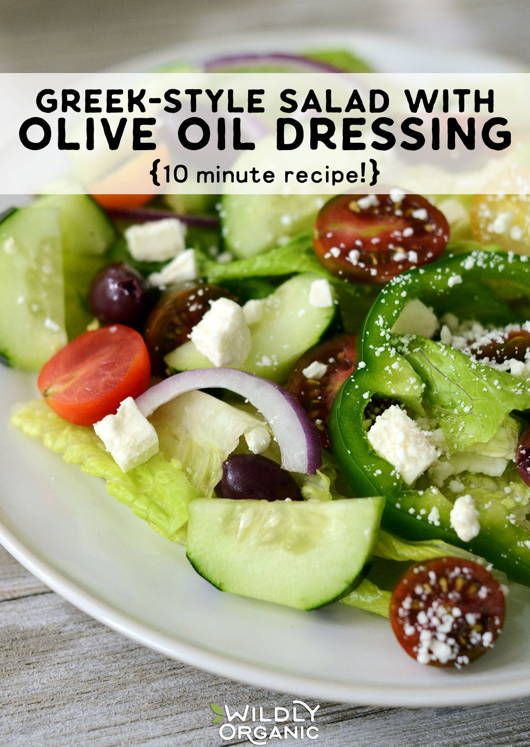 Photo of Greek-Style Salad with Olive Oil Dressing
