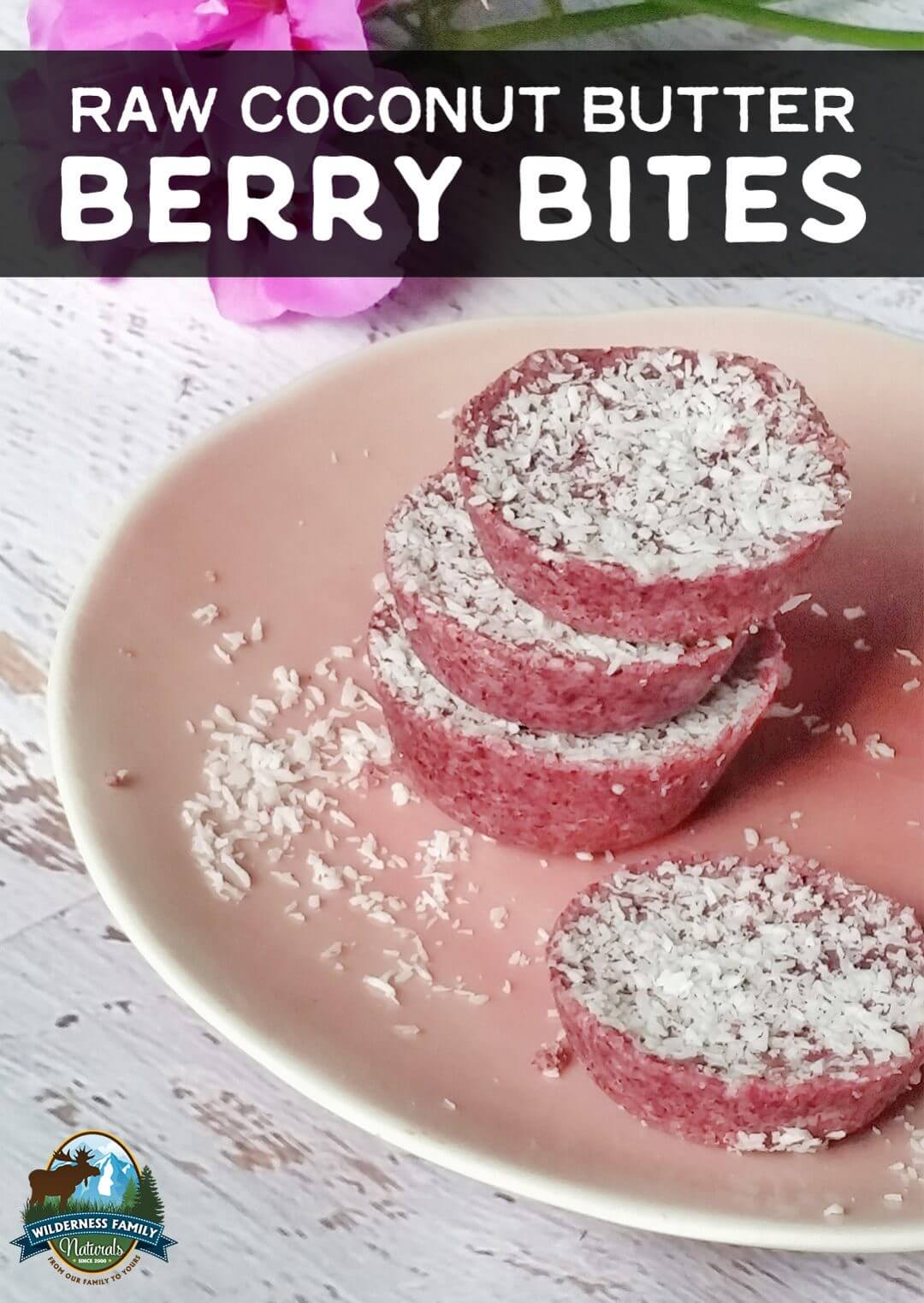 Raw Coconut Butter Berry Bites