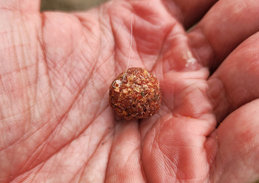 ball of micro fishing bait