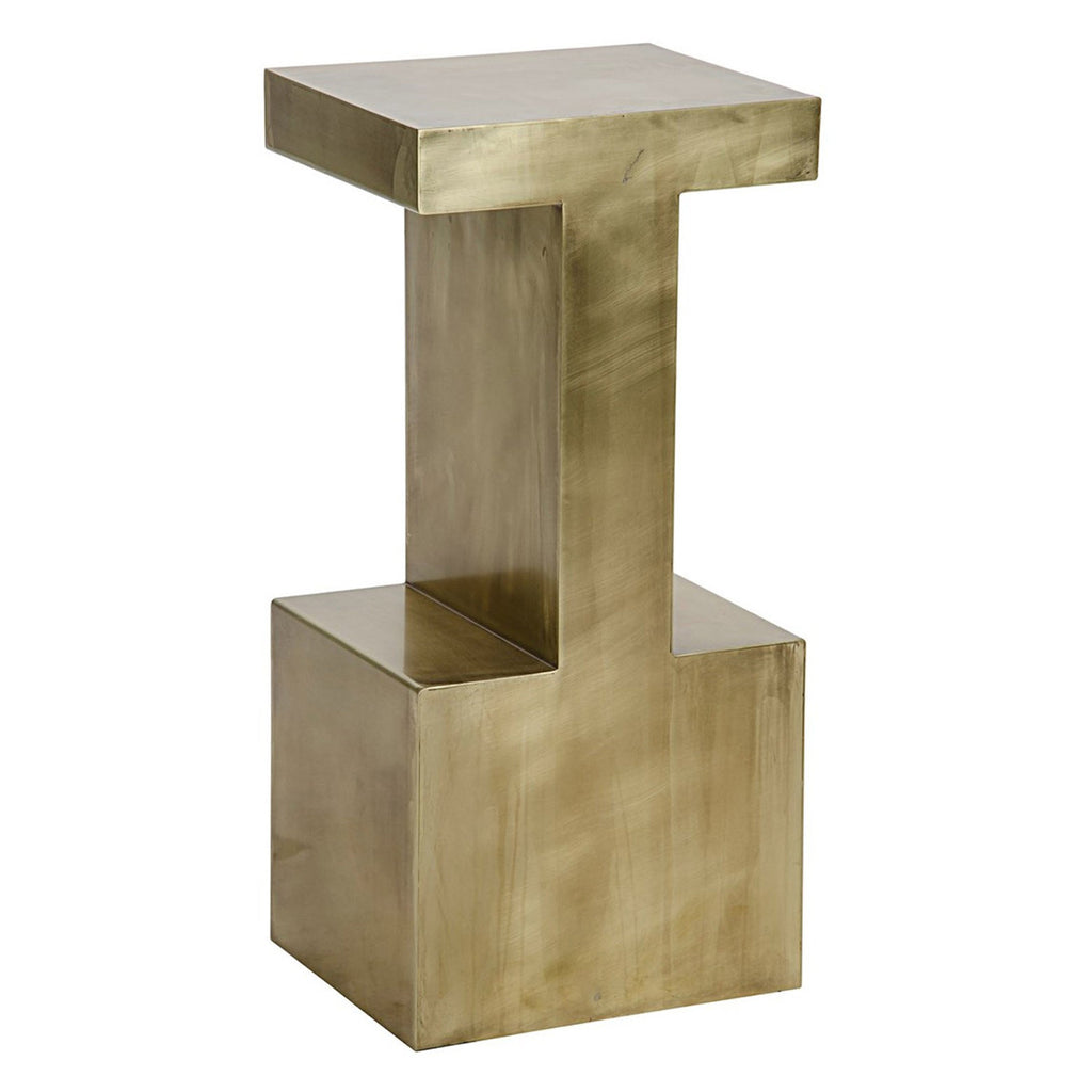 Industrial Brass Side Table – Pieces