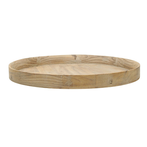 round wooden tray