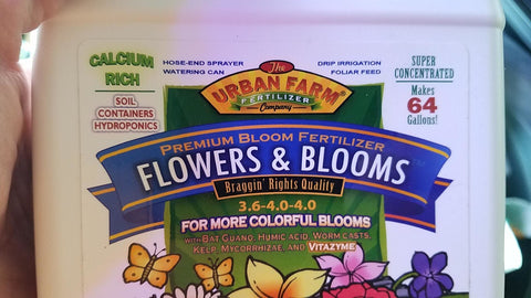 Urban Farms Flowers and Blooms fertilizer.