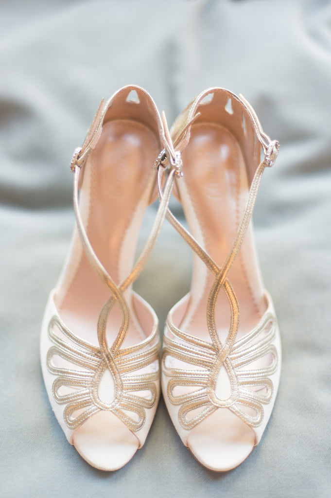 Buy Leila Wedge Ivory Wedding Sandal | Emmy London