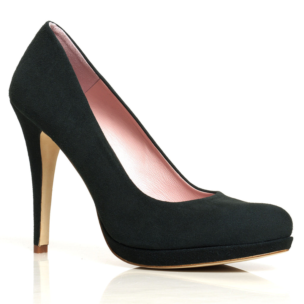 Buy Valerie Grey Suede Platform Occasion Shoe | Emmy London
