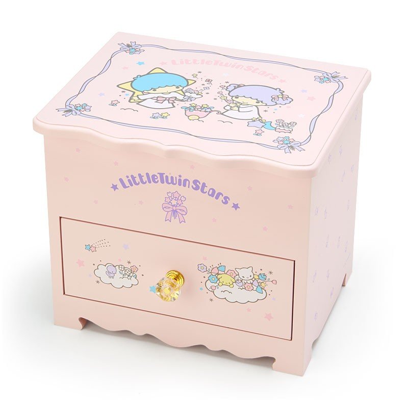 Little Twin Stars Kiki Lala Wooden Dresser With Mirror Sanrio