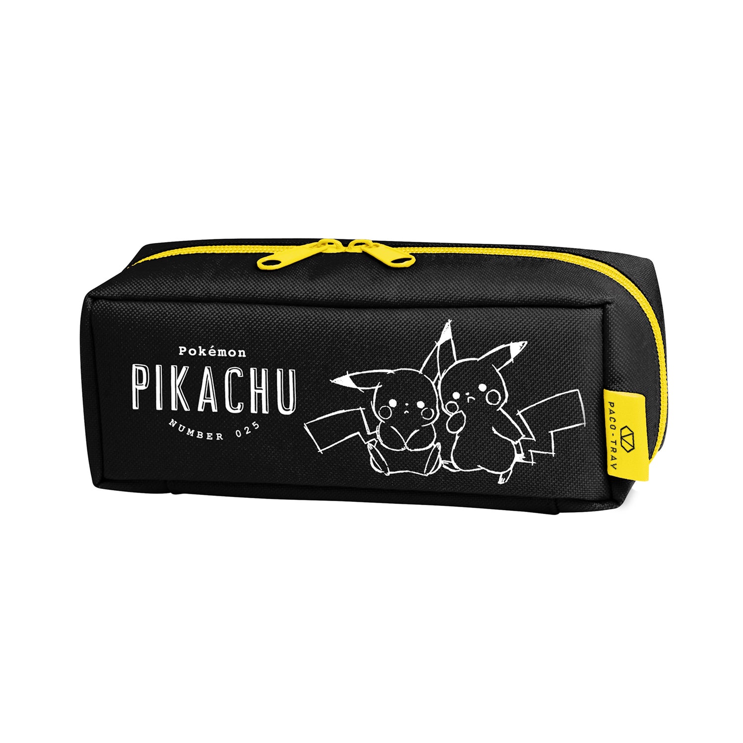 Paco Tray Pen Case Pencil Pouch Black Pikachu Number025 Pokemon Center Verygoods Jp