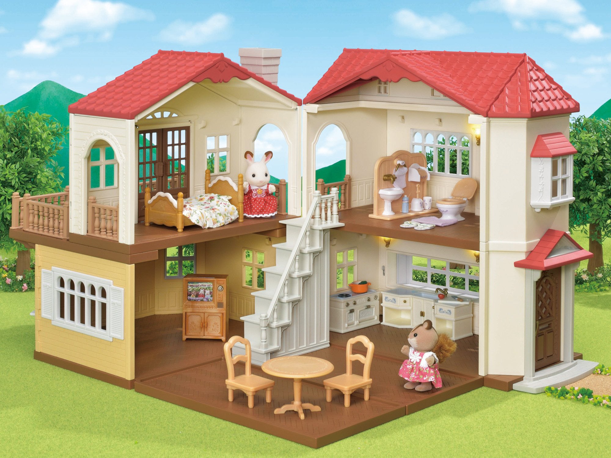 sylvanian families red roof mansion