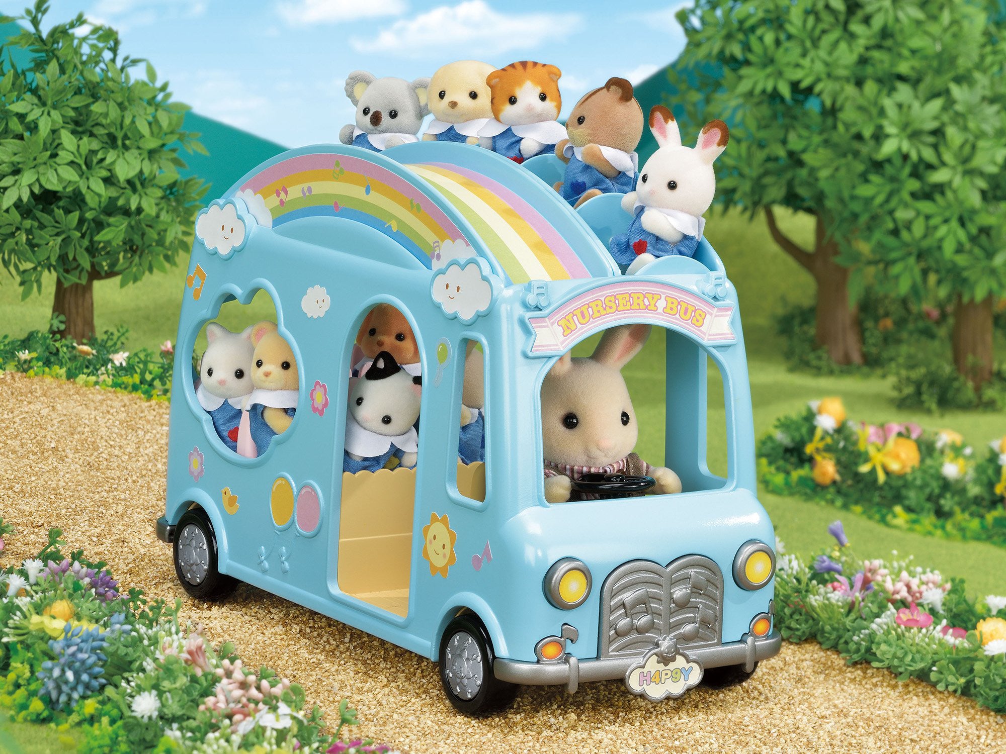 sylvanian families rainbow nursery bus