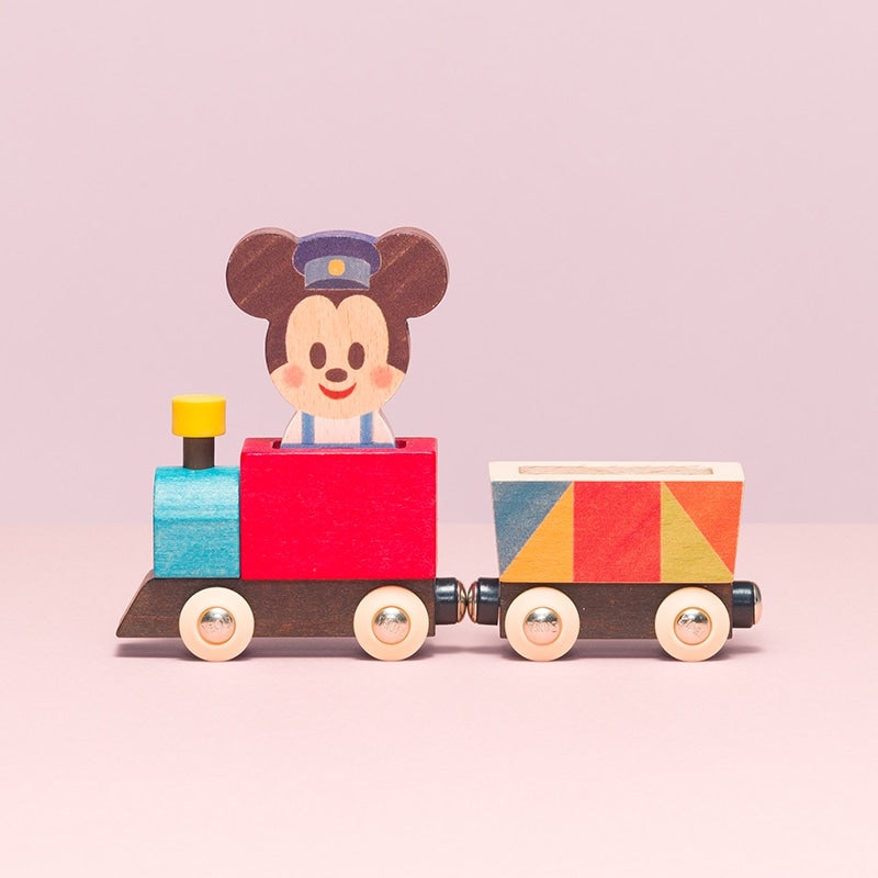 disney wooden block train