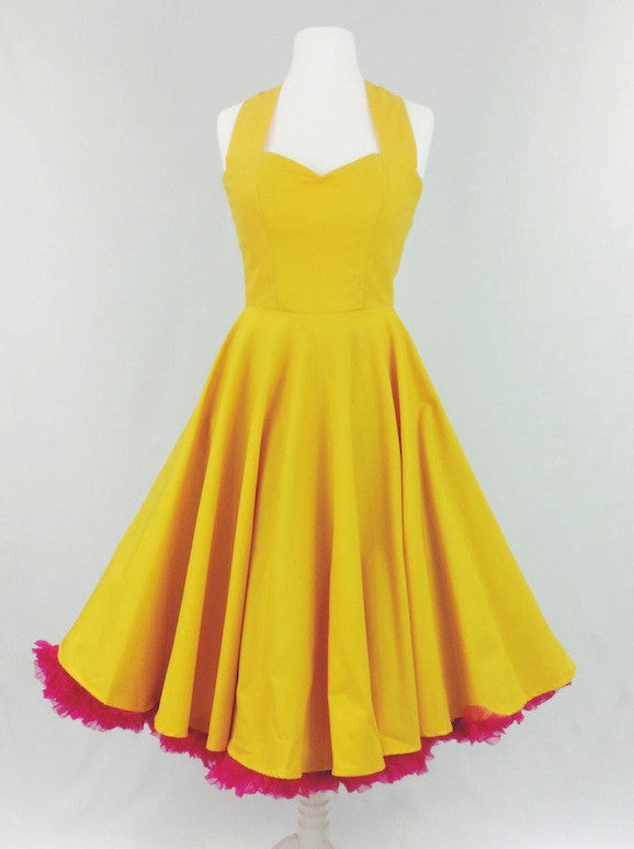 plain yellow dress