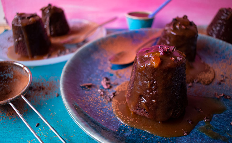 raw cacao sticky toffee pudding