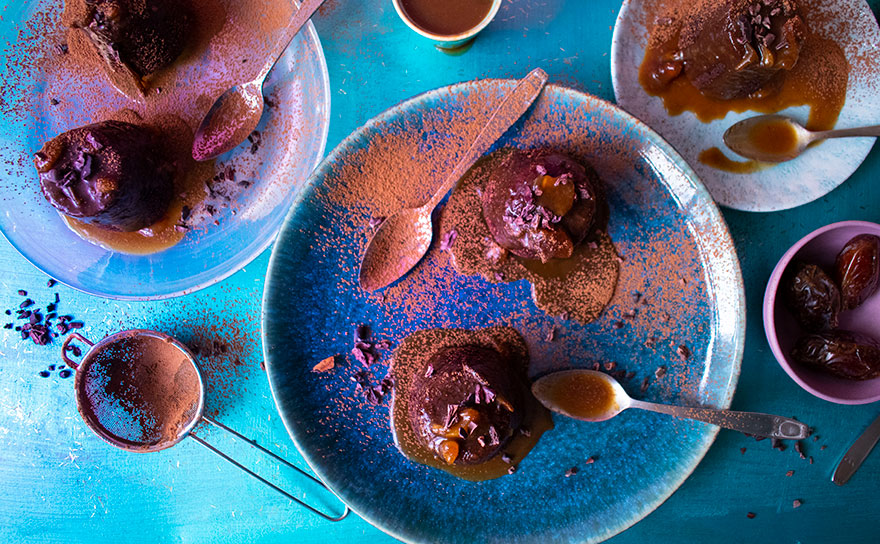 raw cacao sticky toffee puddings