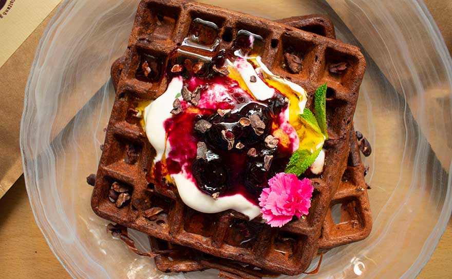 raw cacao waffles