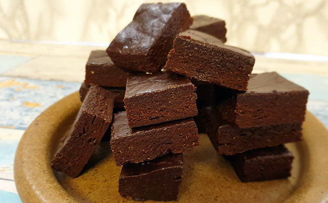 chewy cacao hemp paleo vegan fudge