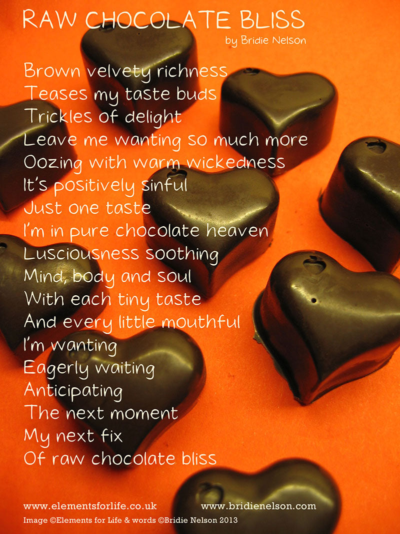 raw chocolate bliss poem
