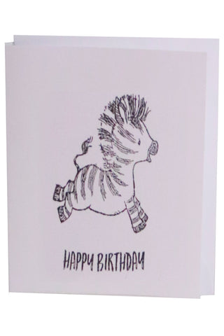 Birthday Card Zebra