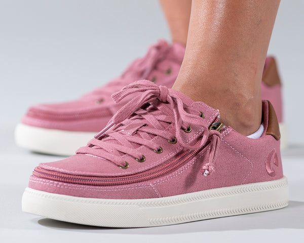 Women's Dusty Rose Low Top Zipper Shoes | BILLY Footwear