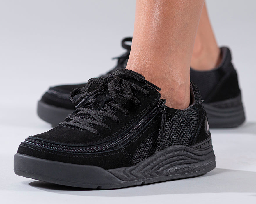 Women's Black Suede/Mesh BILLY Comfort Classic Lows