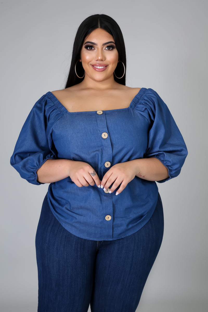 Adalynn Denim Top | GitiOnline