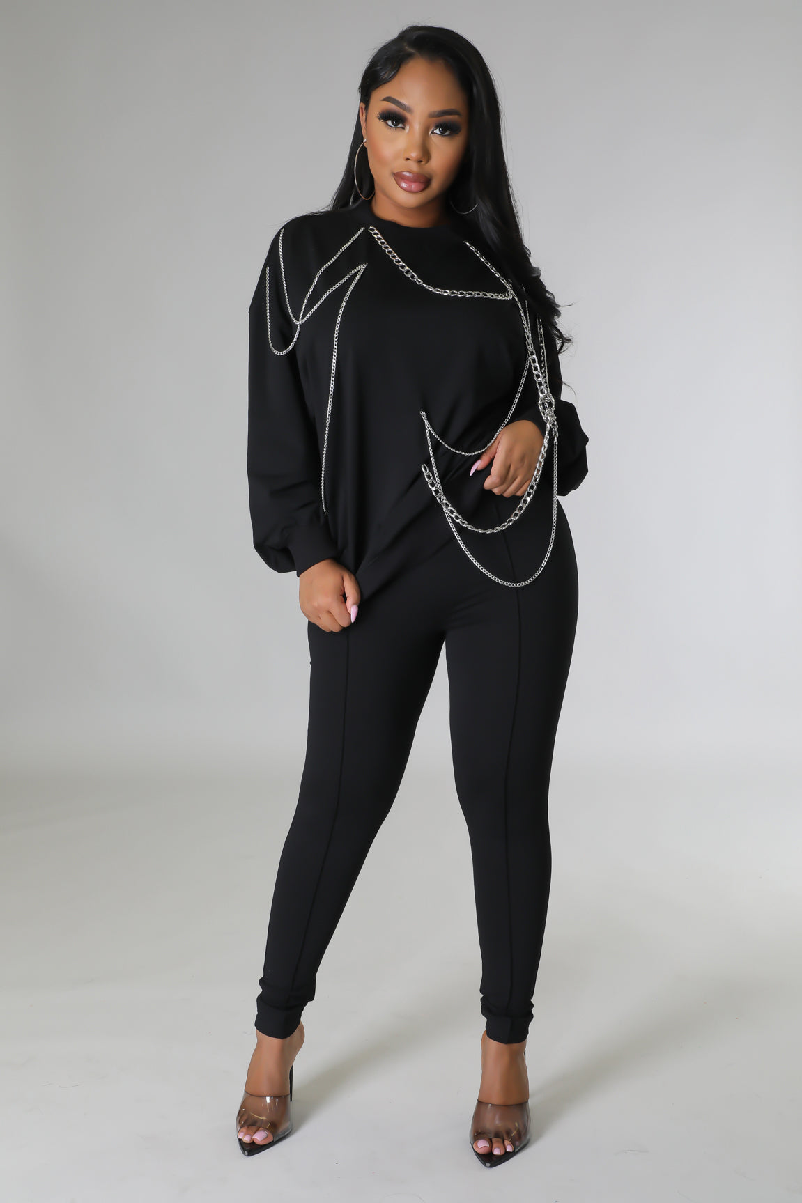 Fancy Thoughts Bodysuit Pant Set – GitiOnline