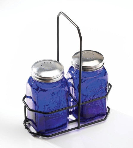 blue salt and pepper shakers